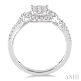 Oval Shape Lovebright Diamond Engagement Ring