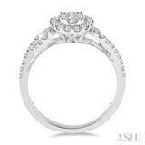 Oval Shape Lovebright Diamond Engagement Ring