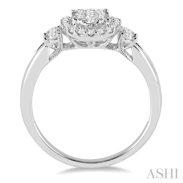 Oval Shape Lovebright Diamond Engagement Ring