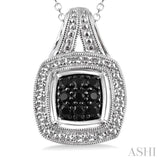 Silver Black Diamond Fashion Pendant