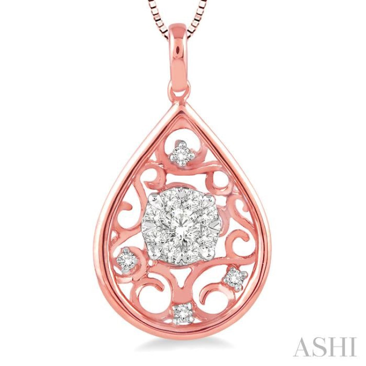 Pear Shape Lovebright Diamond Pendant