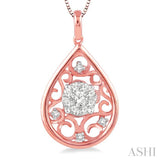 Pear Shape Lovebright Diamond Pendant