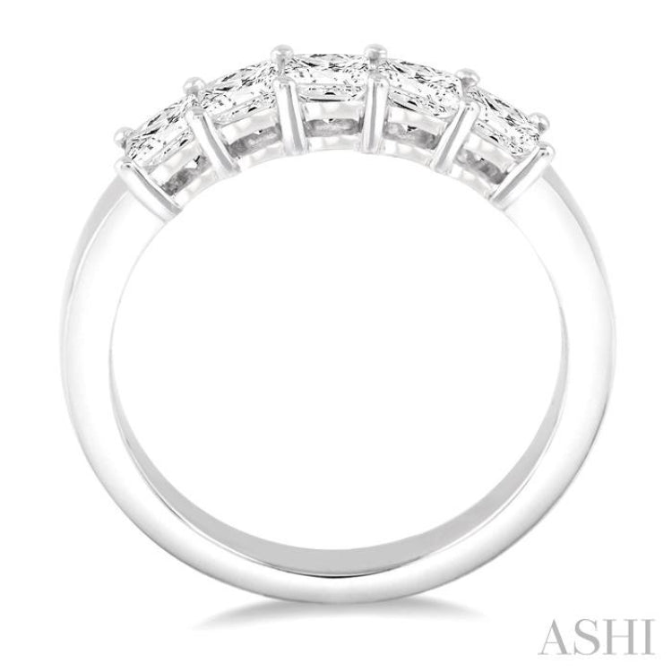 5 Stone Diamond Wedding Band