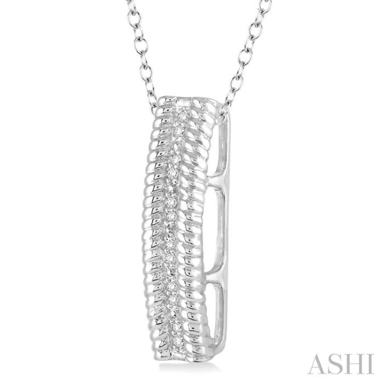 Silver Rope Diamond Pendant