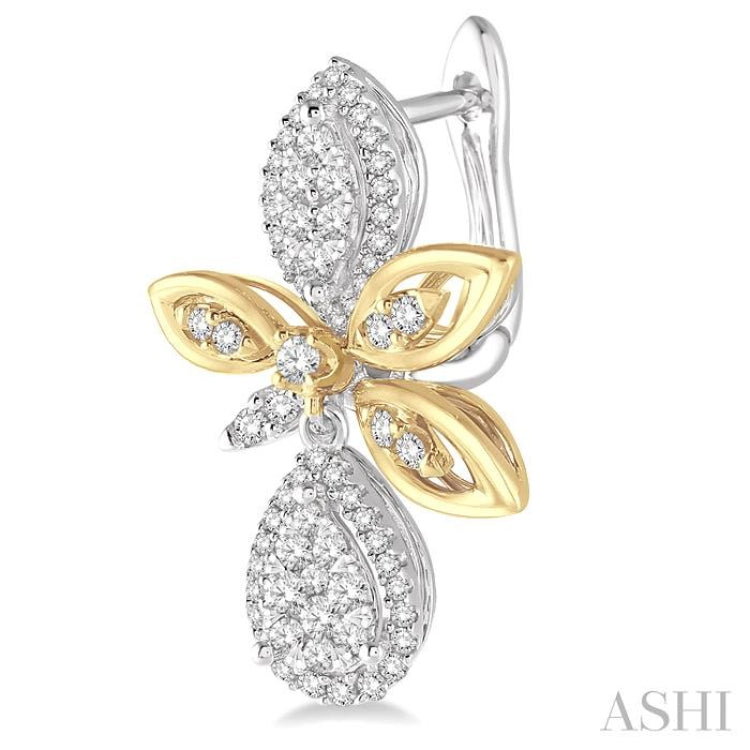 Flower Shape Lovebright Diamond Fashion Earrings