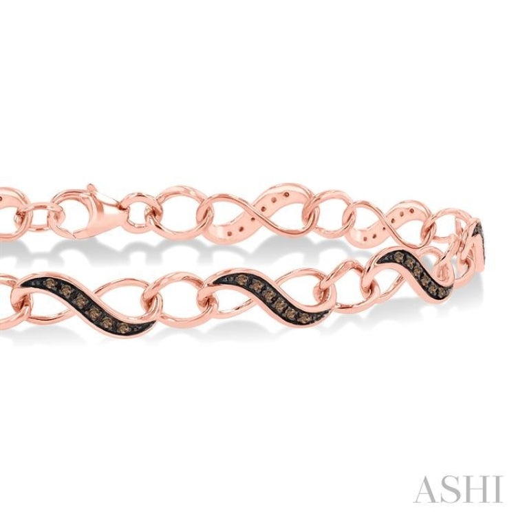 Infinity Shape Champagne Diamond Fashion Bracelet