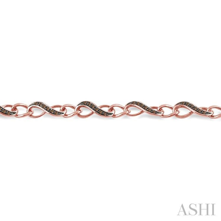 Infinity Shape Champagne Diamond Fashion Bracelet