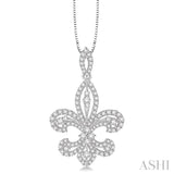 Fleur De Lis Diamond Pendant