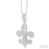 Fleur De Lis Diamond Pendant