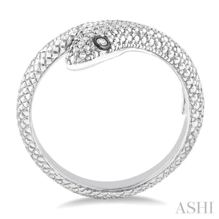 Silver Snake Diamond Fashion Ring