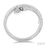 Silver Snake Diamond Fashion Ring