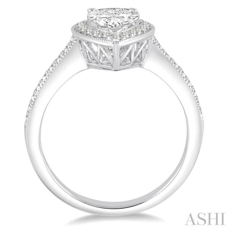 Pear Shape Semi-Mount Diamond Engagement Ring