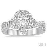 Pear Shape Semi-Mount Diamond Engagement Ring