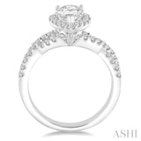 Pear Shape Semi-Mount Diamond Engagement Ring