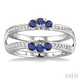 Gemstone & Diamond Insert Ring