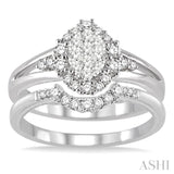 Oval Shape Lovebright Diamond Wedding Set