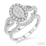 Oval Shape Lovebright Diamond Wedding Set