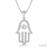 Hamsa Diamond Pendant