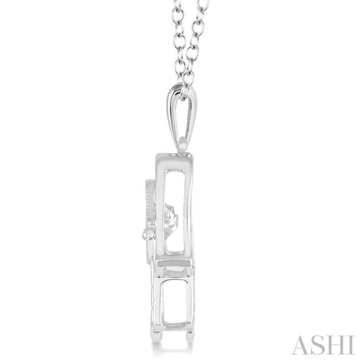 Silver Hamsa Emotion Diamond Pendant