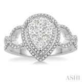 Pear Shape Lovebright Diamond Ring