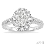 Oval Shape Lovebright Diamond Ring