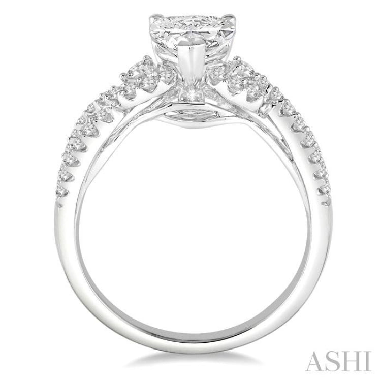 Heart Shape Semi-Mount Diamond Engagement Ring