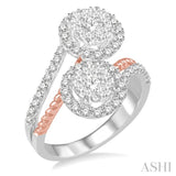 2 Stone Lovebright Diamond Fashion Ring