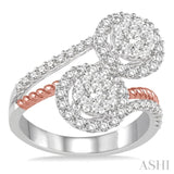 2 Stone Lovebright Diamond Fashion Ring