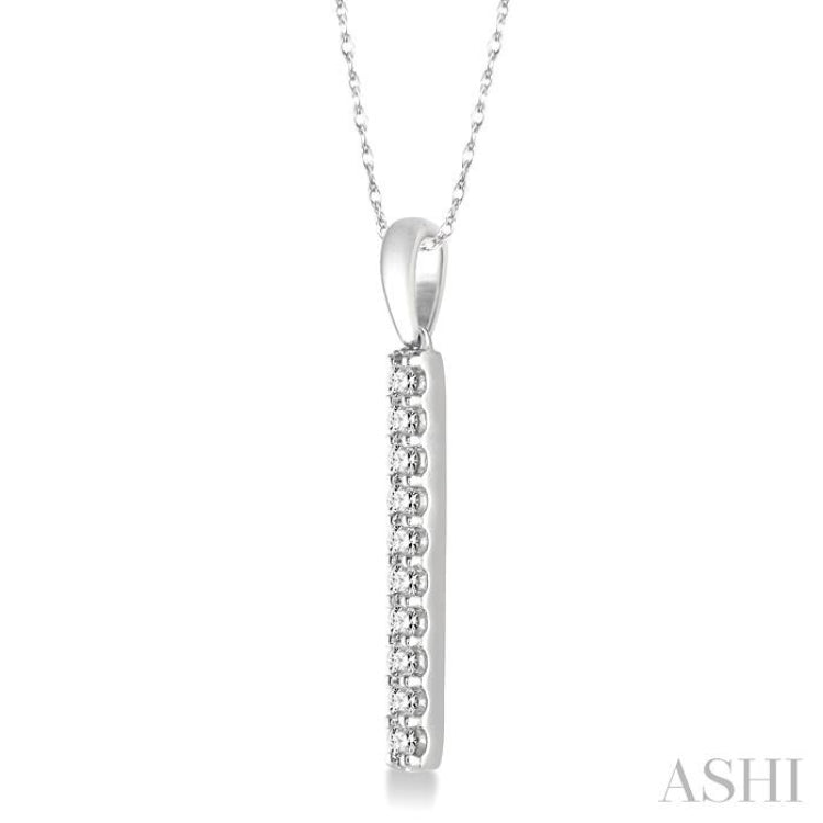 Vertical Bar Diamond Pendant