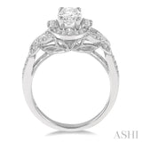 Oval Shape Semi-Mount Diamond Engagement Ring