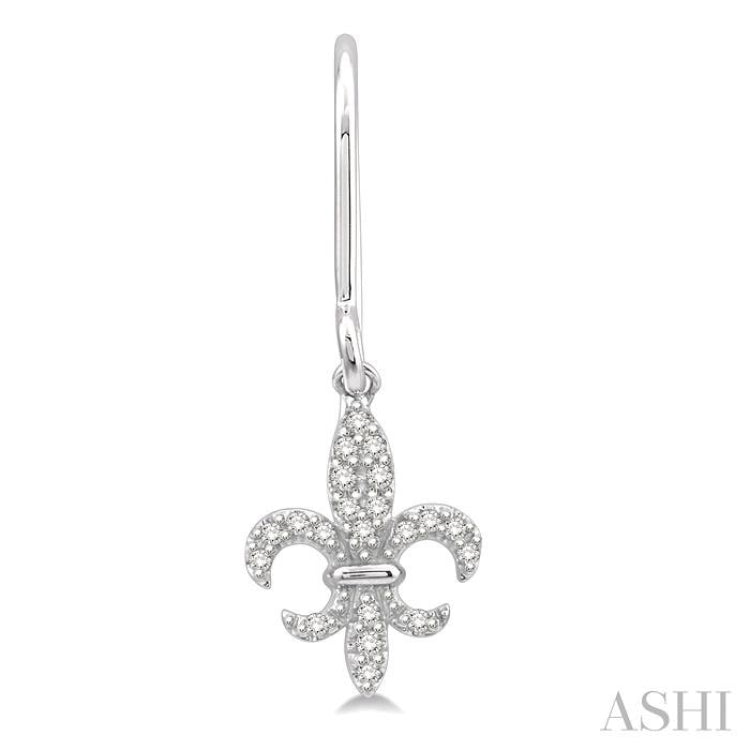 Fleur De Lis Diamond Earrings