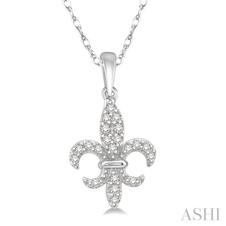 Fleur De Lis Diamond Pendant