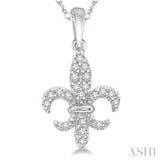 Fleur De Lis Diamond Pendant