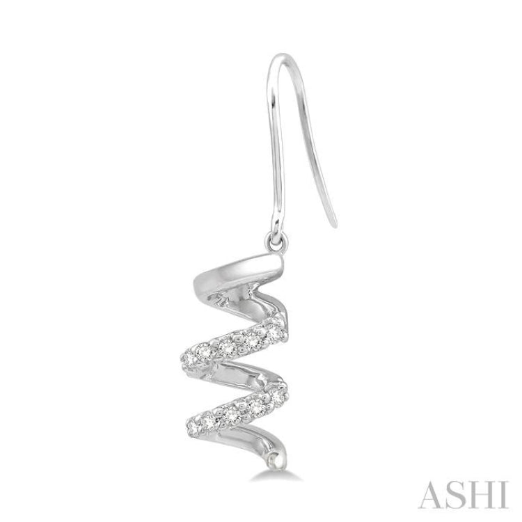 Spiral Diamond Fashion Earrings