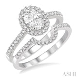 Oval Shape Diamond Wedding Set