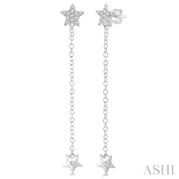 Star Diamond Fashion Long Earrings