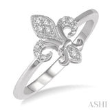 Fleur De Lis Diamond Ring