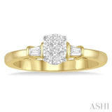 Oval Shape Lovebright Diamond Engagement Ring