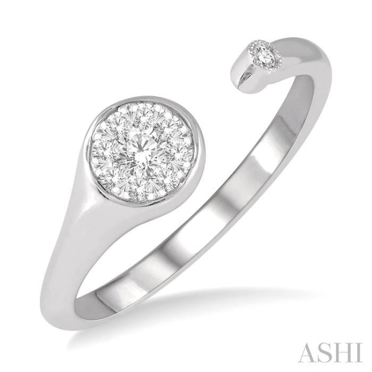 Lovebright Diamond Fashion Open Signet Ring