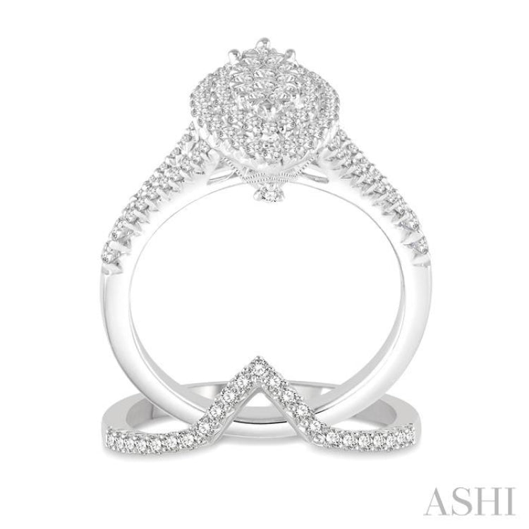 Marquise Shape Lovebright Diamond Wedding Set