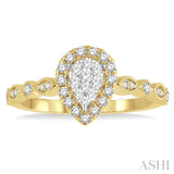 Pear Shape Lovebright Diamond Engagement Ring