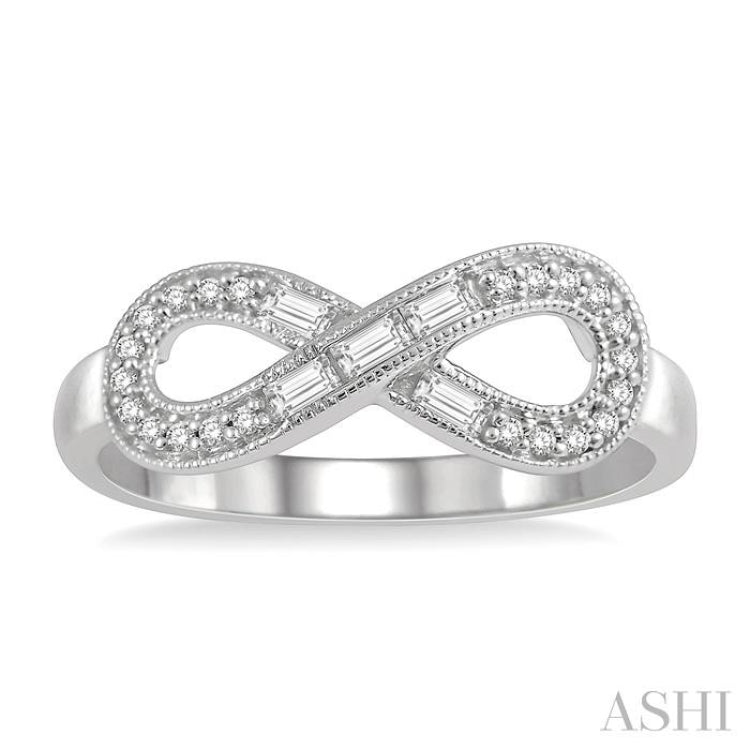 Infinity Shape Baguette Diamond Fashion Ring