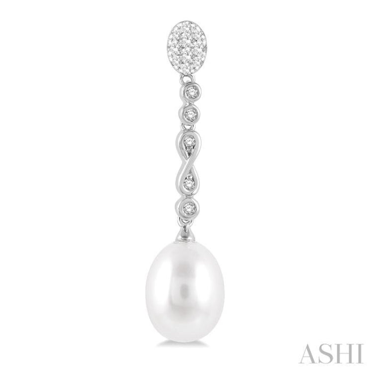 Pearl & Lovebright Diamond Fashion Earrings