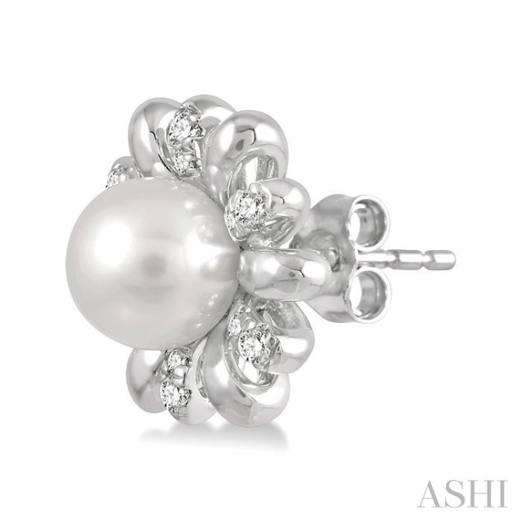 Pearl & Diamond Fashion Earrings