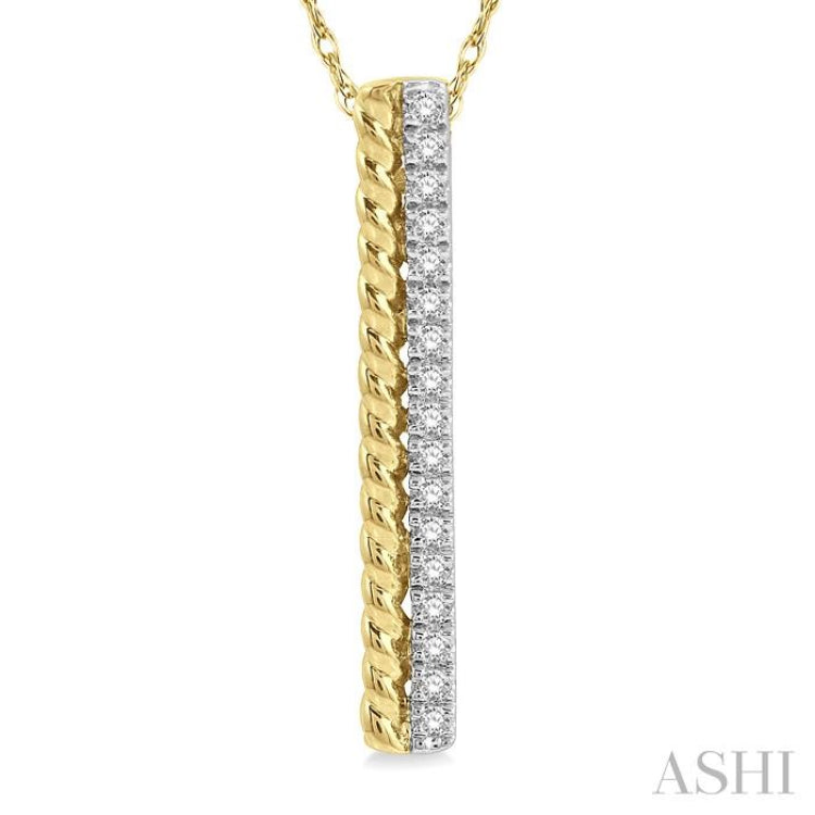 Vertical Bar Diamond Pendant