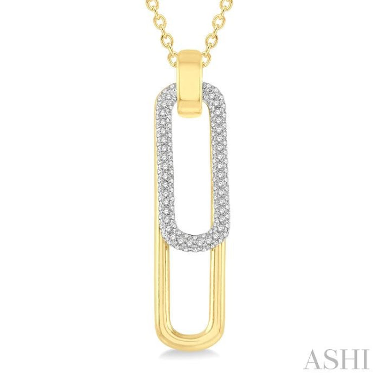 Paper Clip Diamond Fashion Pendant