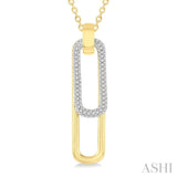 Paper Clip Diamond Fashion Pendant