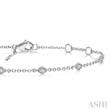 Kite Shape Diamond Station Bracelet