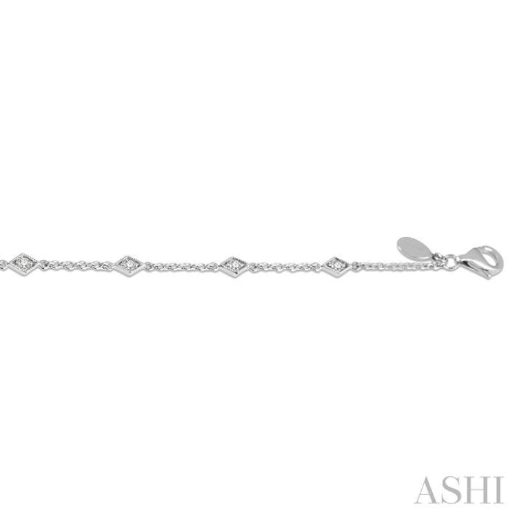 Kite Shape Diamond Station Bracelet