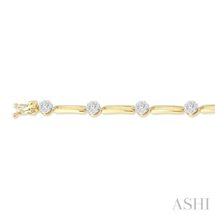 Paper Clip Lovebright Diamond Fashion Bracelet